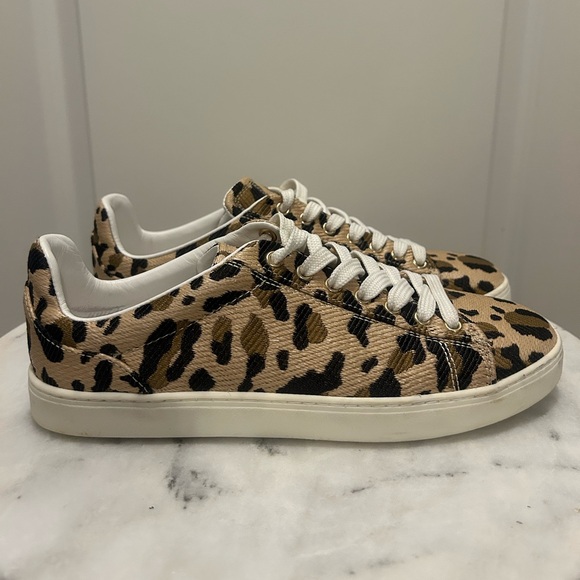 Stuart Weitzman - Livvy Sneaker - Leopard Raffia - 7.5 - Picture 1 of 4